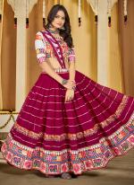 Georgette Pink Festival Wear Embroidery Work Ready To Wear Lehenga Choli